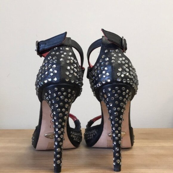 Unze Couture Studs Detailing Leather Sandals - Picture 3 of 6